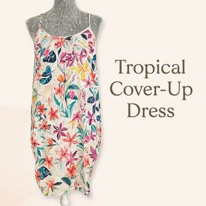 Mynah Tropical Floral Swimsuit Cover-Up Size Medium